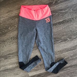 Better Bodies Grey & Black Mesh Tights High Waist